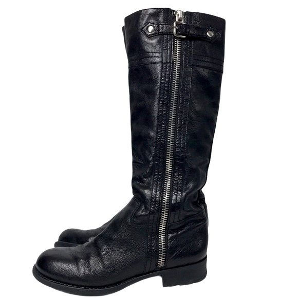 SOLD FRANCO SARTO Panko Leather Knee-High Boots - Picture 9 of 13